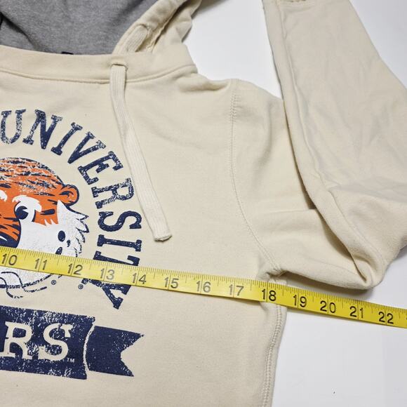 Auburn Tigers Women's New Agenda By Perrin Size Medium Hoodie Sweatshirt Biege - Picture 3 of 6